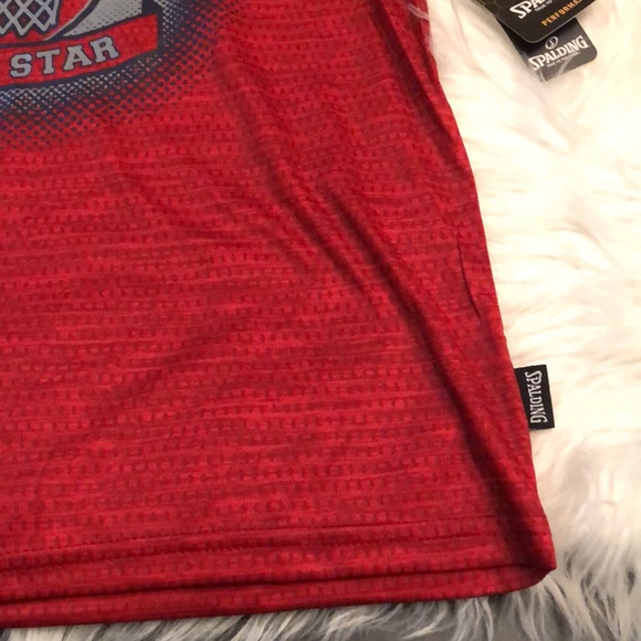 NWT Boys Spalding Performance Basketball SS T-Shirt - Size 8 - 100% Polyester - Picture 5 of 7